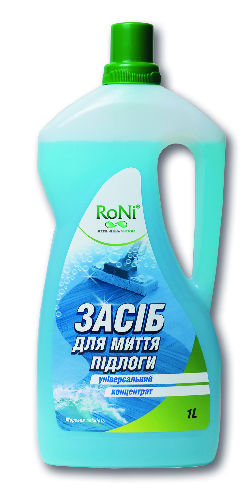 Засіб для миття підлоги ( універсальний ) "RoNi" з ароматом морська свіжість 1л ( концентрат )